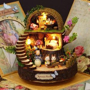 DIY Magic Wand Shop LED Wooden Miniature Dollhouse