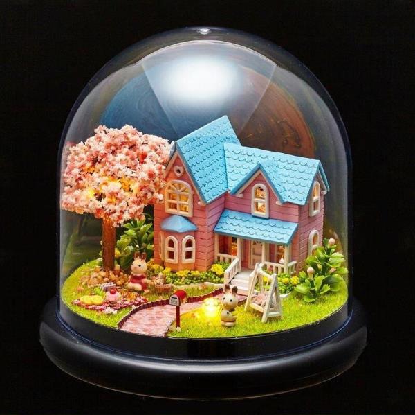 Cutebee Cherry Blossoms DIY Music Miniature Dollhouse