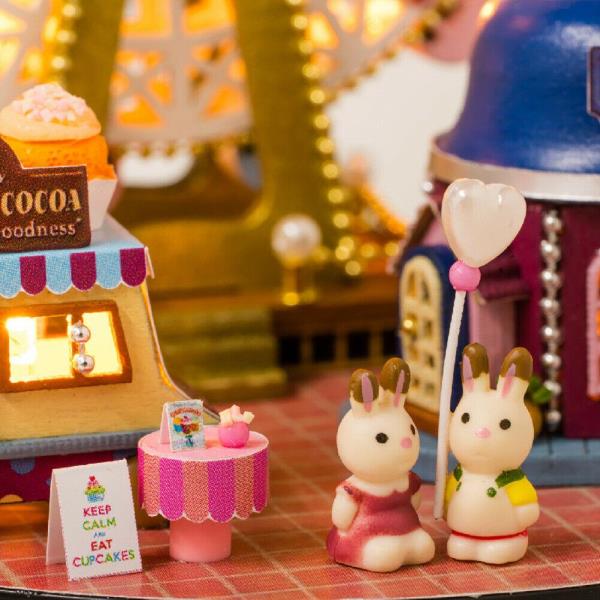 Cutebee Ferris Wheel DIY Miniature Dollhouse