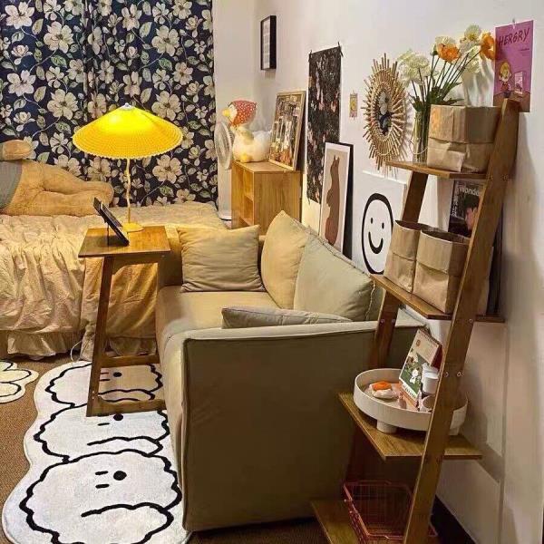 Cartoon Animal Long White Thick Rug