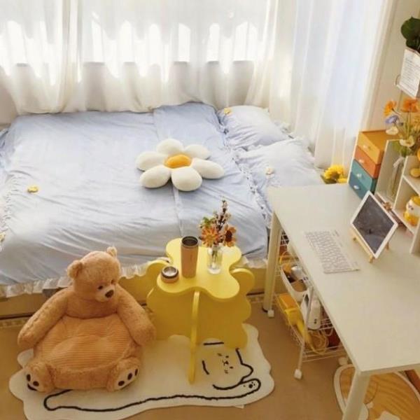 Cartoon Animal Long White Thick Rug