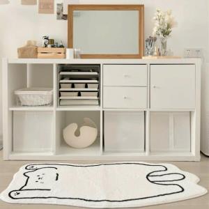 Cartoon Animal Long White Thick Rug