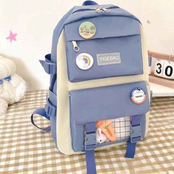 4 Pcs Durable Candy School Backpack Set