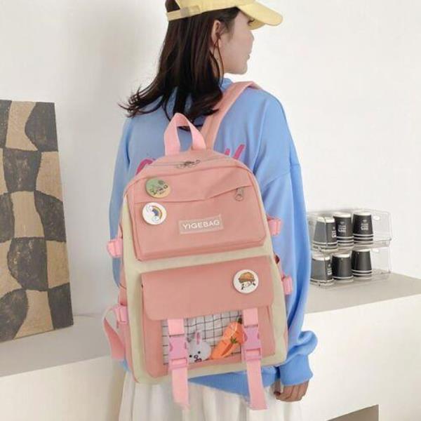 4 Pcs Durable Candy School Backpack Set