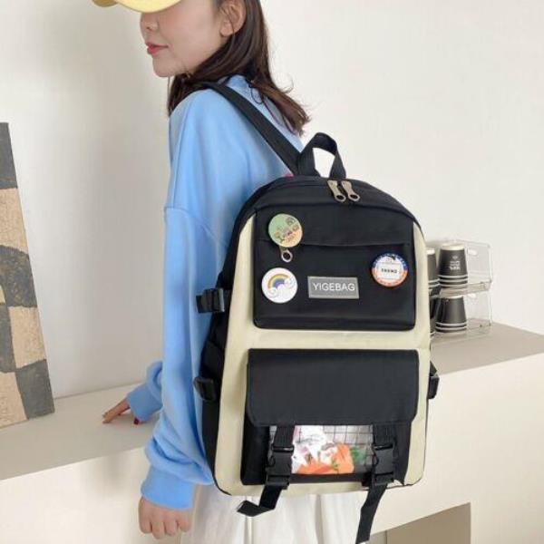 4 Pcs Durable Candy School Backpack Set