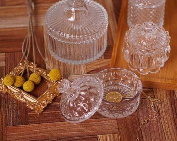 Retro Vintage European Glass Jar Organiser