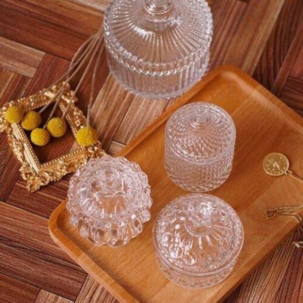 Retro Vintage European Glass Jar Organiser