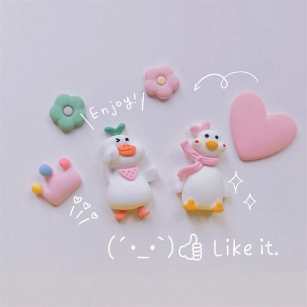 6 Cartoon Resin Ducks Fridge Magnets