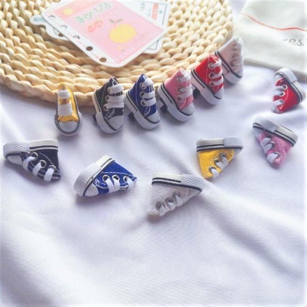 2 Canvas Mini Sports Sneakers Shoe Charms