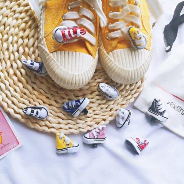 2 Canvas Mini Sports Sneakers Shoe Charms