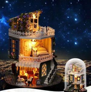 DIY LED 3D Deep Ocean Home Miniature Dollhouse