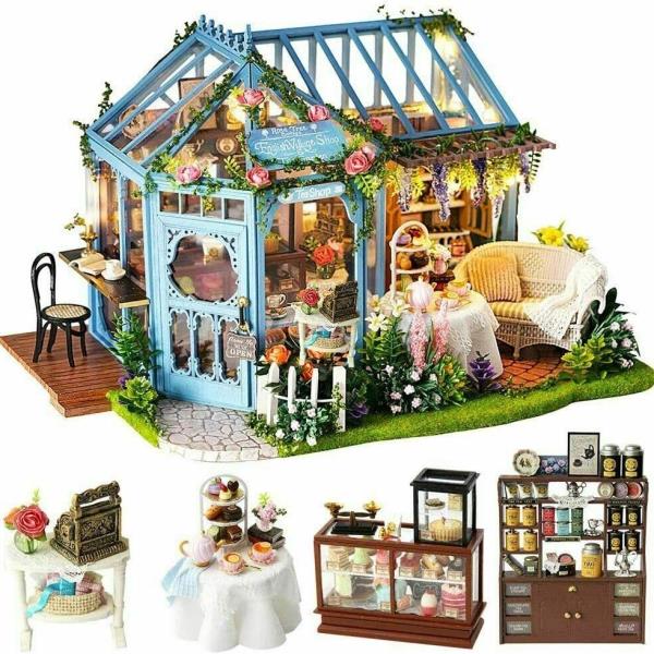 CuteBee Rose Garden Tea House DIY Miniature Dollhouse