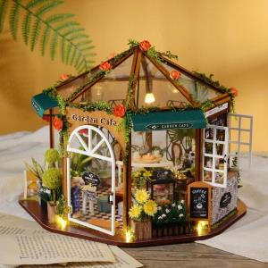 DIY Darcy Flower House LED Wooden Music Miniature Dollhouse