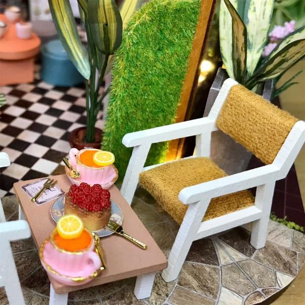 CuteBee Garden Cafe Coffee House DIY Miniature Dollhouse