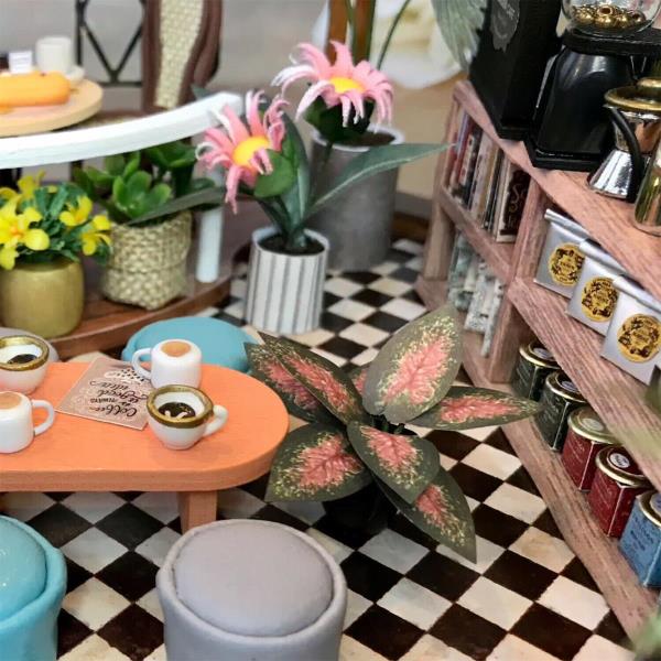 CuteBee Garden Cafe Coffee House DIY Miniature Dollhouse