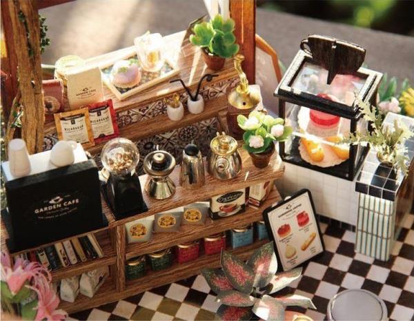 CuteBee Garden Cafe Coffee House DIY Miniature Dollhouse