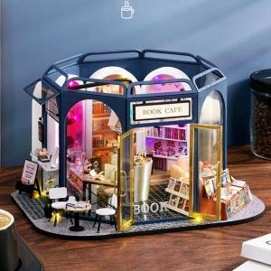 DIY Wooden LED 3D Flower House Miniature Dollhouse