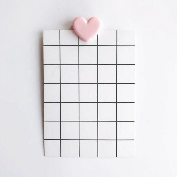 5 Cute Pink Heart Paper Clips