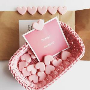 5 Cute Pink Heart Paper Clips