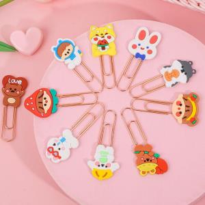 5 Pcs Cartoon Animal Paper Bookmark Clips