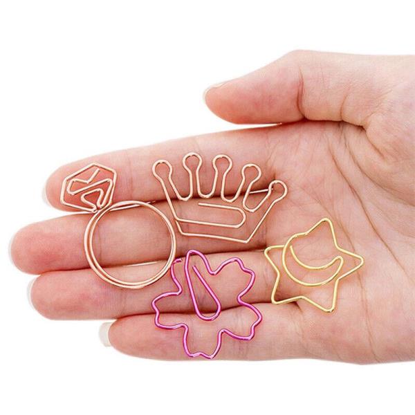 5 Pink Luxury Crown Love Paper Clips