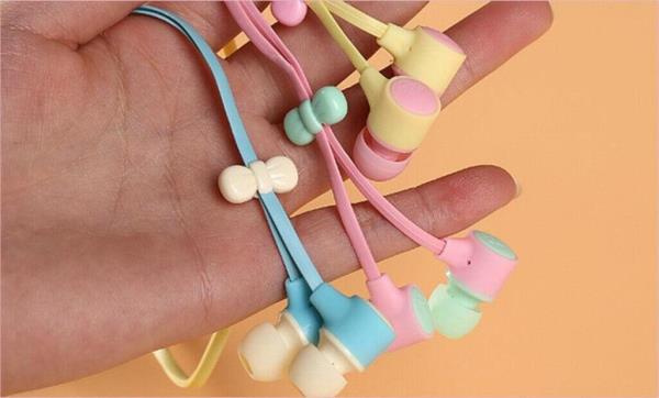 3.5 mm Jack Cartoon Macaron 115 cm Cable Earphones