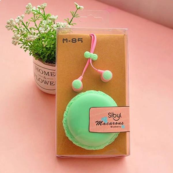 3.5 mm Jack Cartoon Macaron 115 cm Cable Earphones