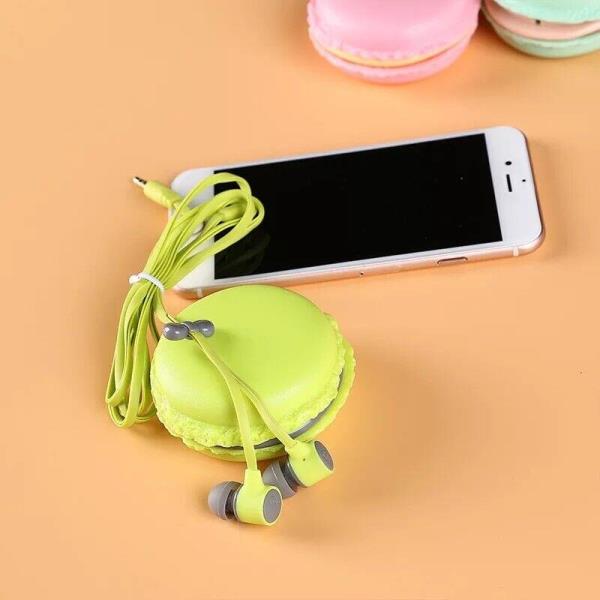 3.5 mm Jack Cartoon Macaron 115 cm Cable Earphones