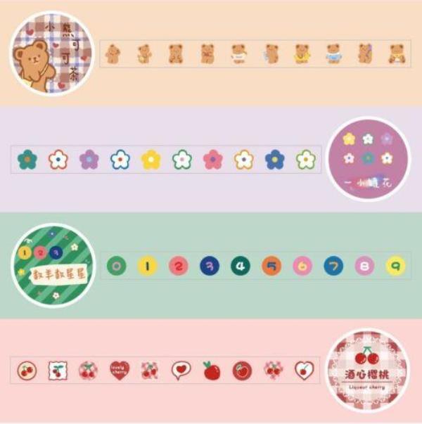 Cute Cartoon Scrapbooking Album Diary Tape Stickers