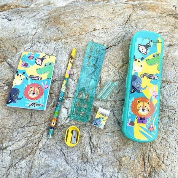 8 Pcs Cartoon Animal Stationery Set