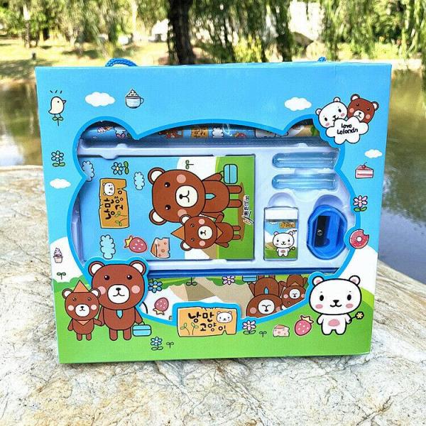 8 Pcs Cartoon Animal Stationery Set