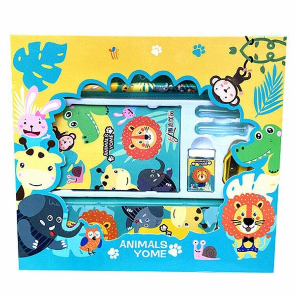 8 Pcs Cartoon Animal Stationery Set