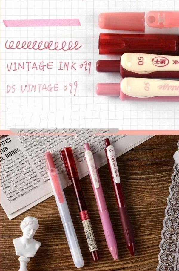 4 Retro Vintage Ink Highlight Mark Pens