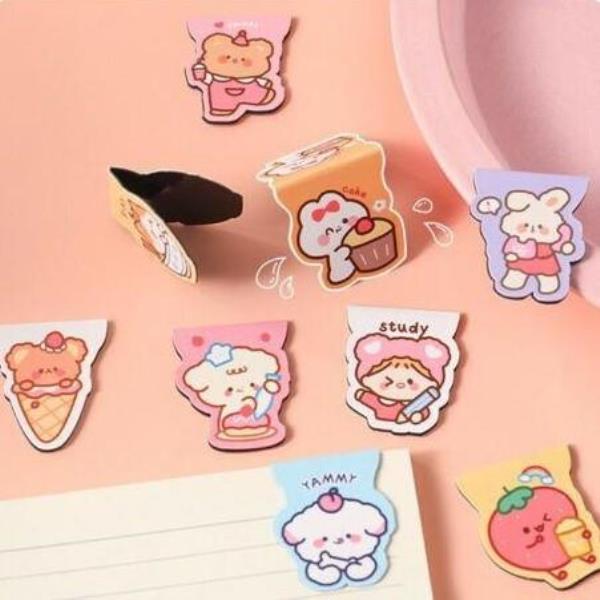 10 Pcs Cartoon Magnetic Bookmark Decoration Clips