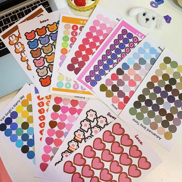 4 Sheets Cute Cartoon Decoration Stickers