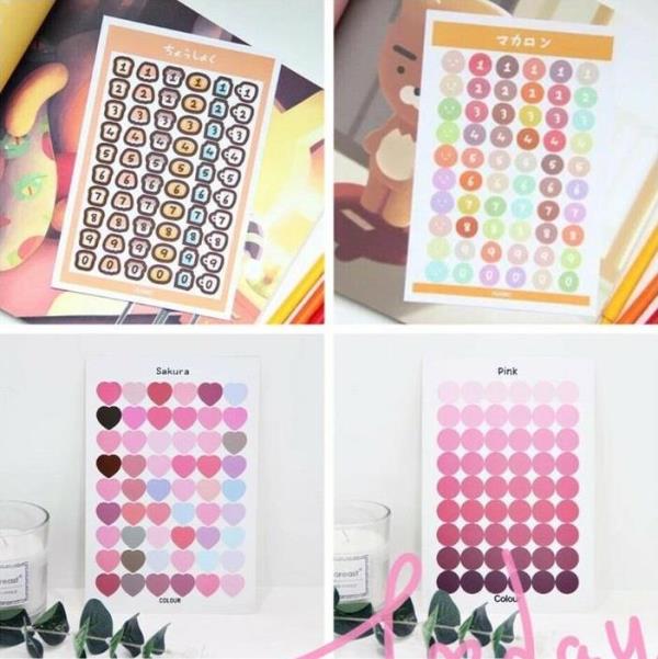 4 Sheets Cute Cartoon Decoration Stickers