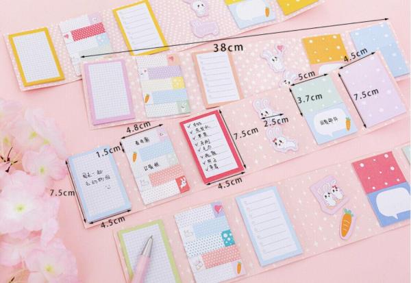 Pink Rabbit Memo Sticky Notes