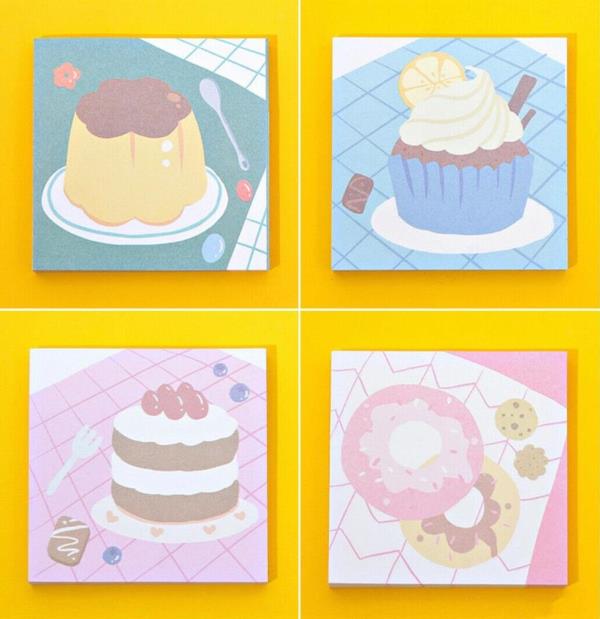 Cartoon Dessert Memo Sticky Notes