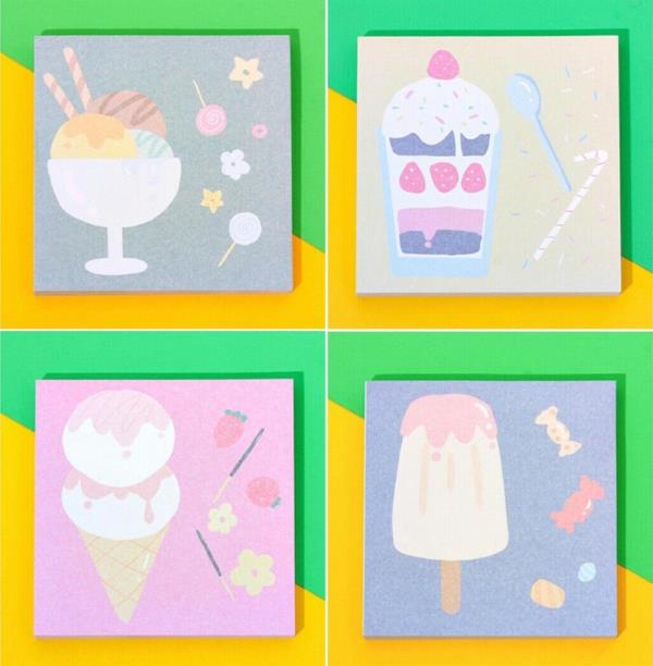 Cartoon Dessert Memo Sticky Notes