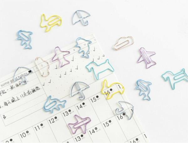 12 Deli Cartoon Animal Paper Clips