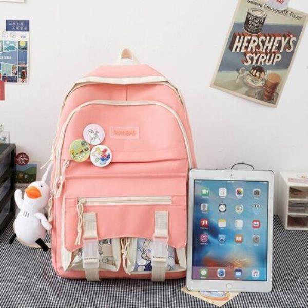 4 Pcs Durable Candy School Backpack Set