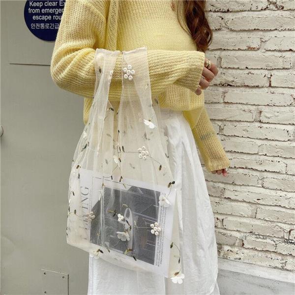 Fairy Embroidery Organza Lace Flower Small Handbag