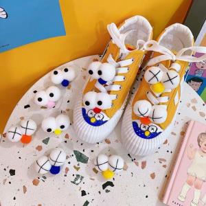 10 Cute Cartoon Pom Pom Sneaker Shoe Charms