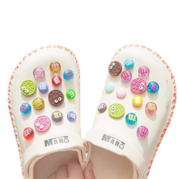 28 Cartoon Candy Chocolate Beans Crocs Shoe Charms