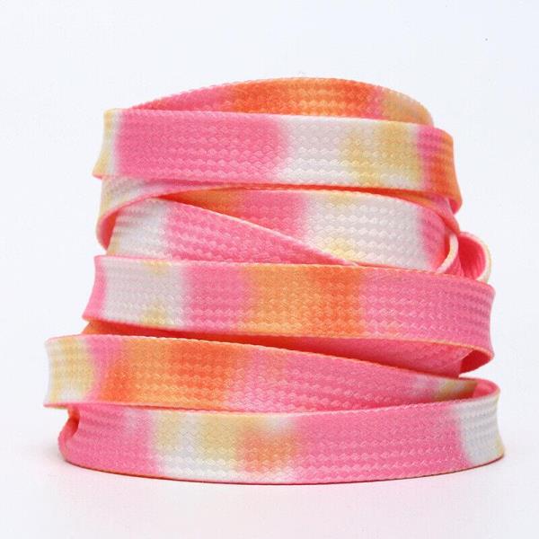 1 Pair 100 CM Tie Dye Rainbow Colour Shoe Laces