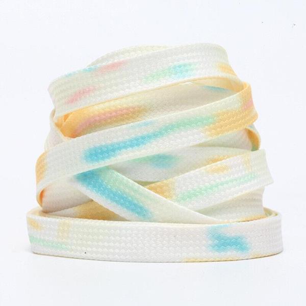 1 Pair 100 CM Tie Dye Rainbow Colour Shoe Laces