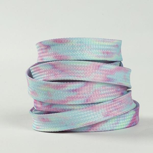 1 Pair 100 CM Tie Dye Rainbow Colour Shoe Laces