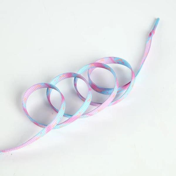 1 Pair 120 CM Tie Dye Rainbow Colour Shoe Laces