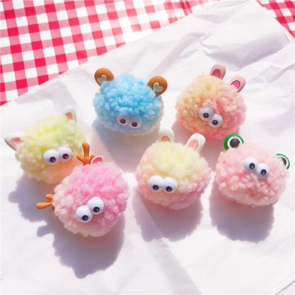 7 Fluffy Monster Ball Brooches