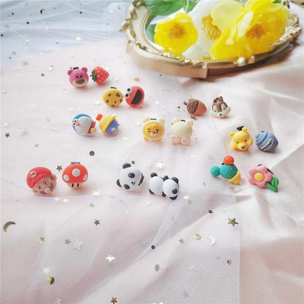 2 Cute Cartoon Resin Shoe Charms